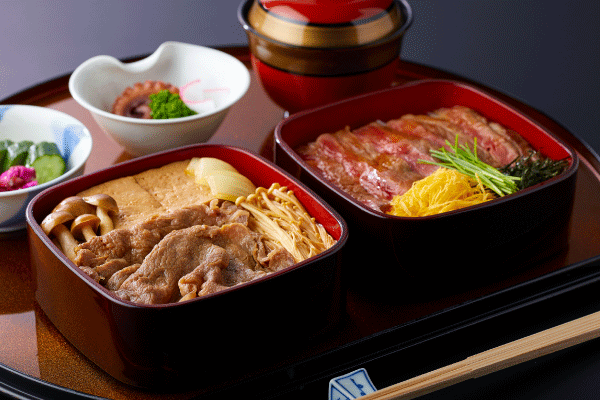 ◆二段重（百年牛丼・ステーキ丼）