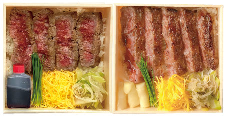 ◆黒毛和牛 ステーキ 味くらべ弁当